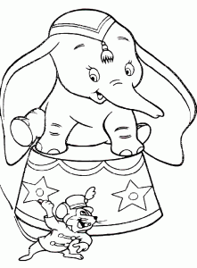 Coloriage de Dumbo à colorier pour enfants