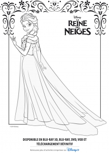 Image de Elsa (La reine des neiges) à télécharger et colorier