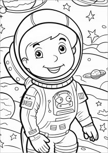 Petit astronaute dans l"espace