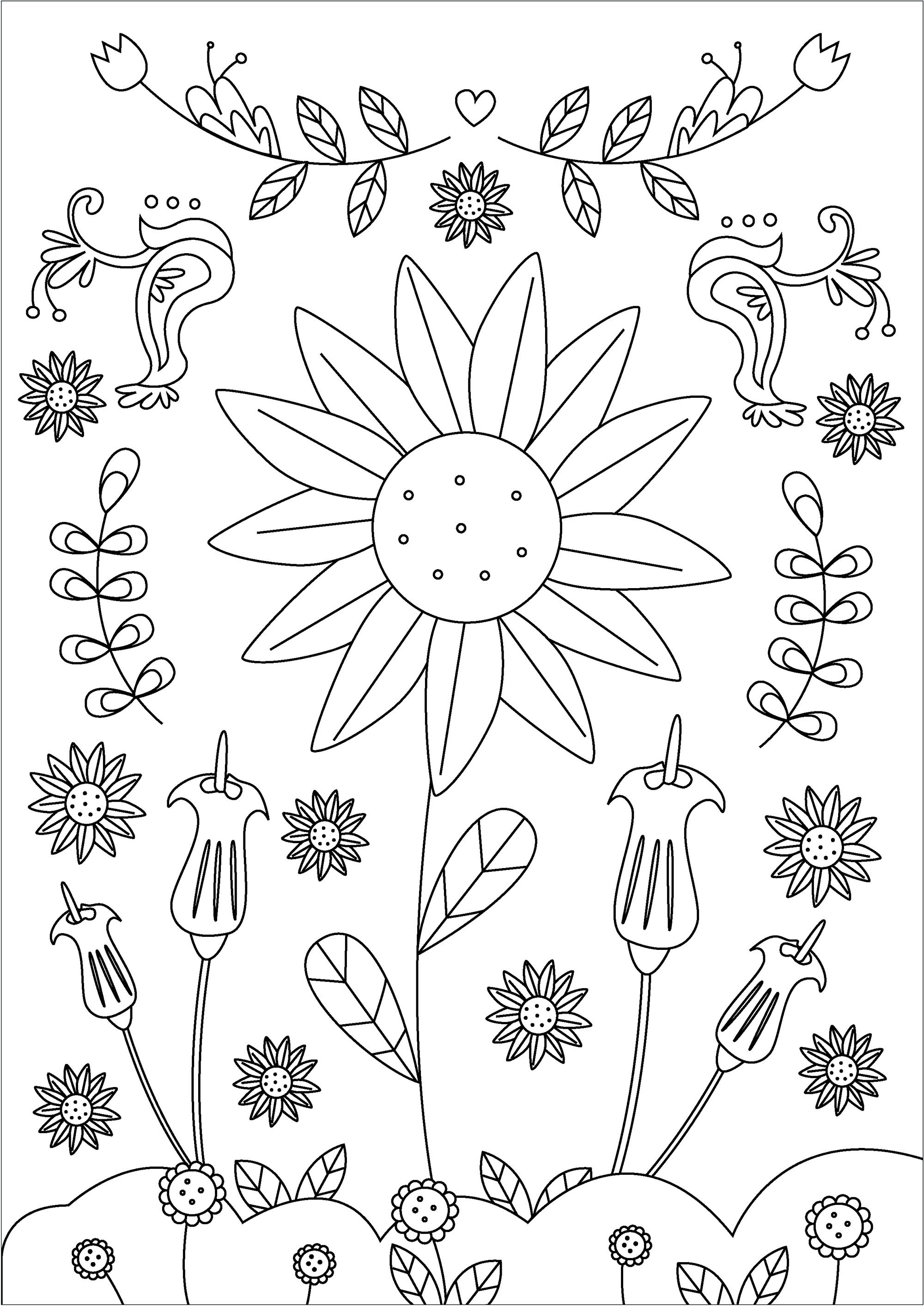 Coloriages De Fleurs Pour Les Enfants