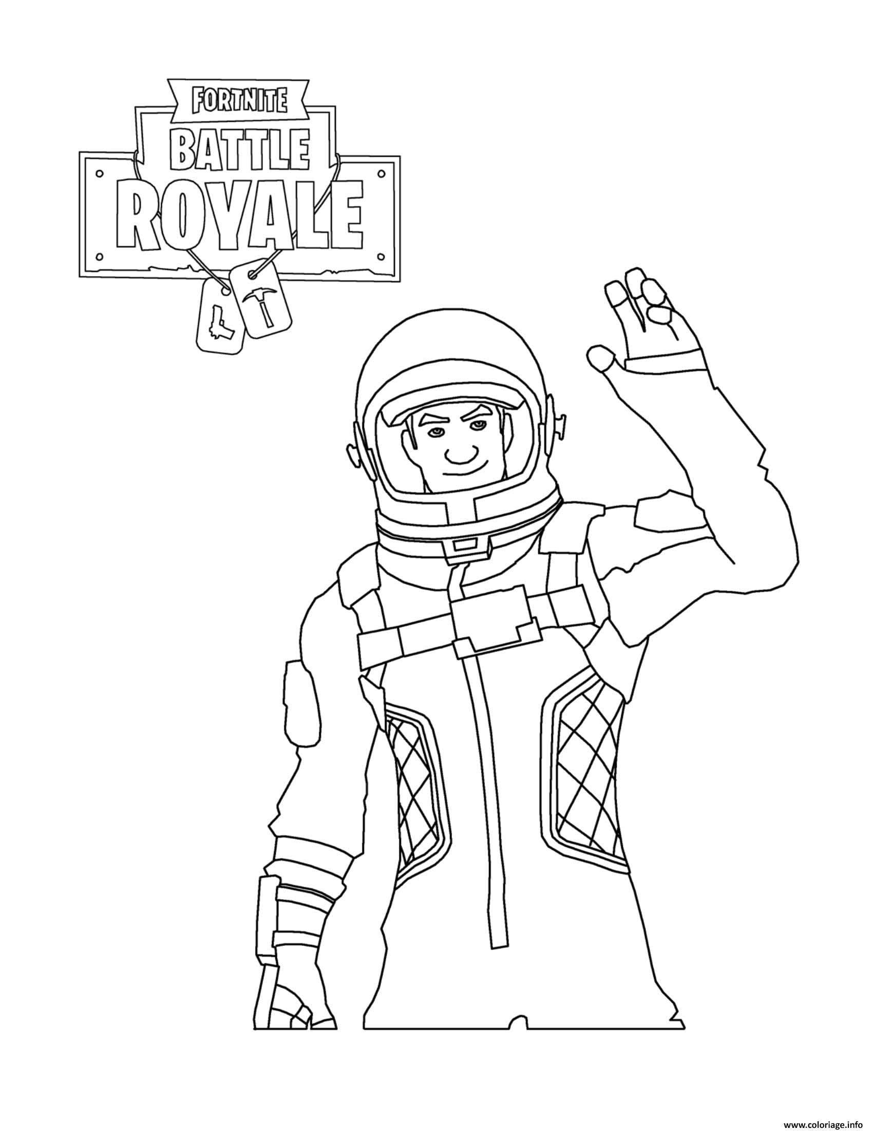 Simple coloriage de Fortnite Battle Royale pour enfants