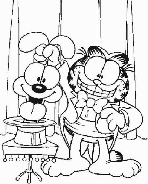 Coloriage de Garfield à imprimer pour enfants