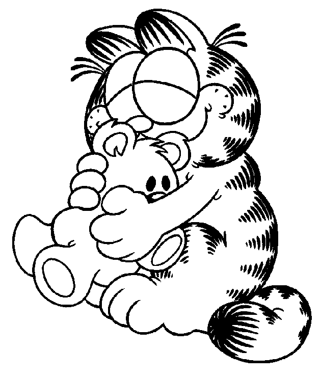 Magnifique coloriage de Garfield