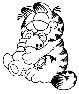 Coloriage de Garfield à télécharger