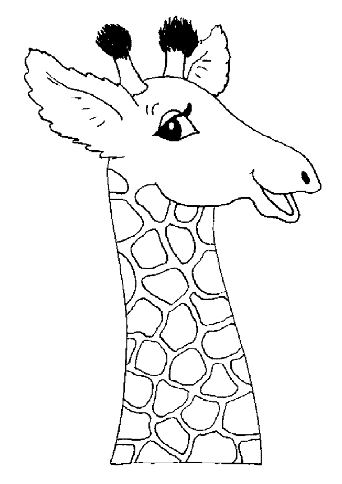 Avec son bel oeil, cette girafe est un super coloriage !
