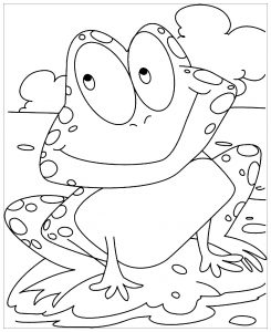 Coloriage de grenouille à colorier pour enfants