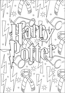 Logo Harry Potter et éléments en arrière plan
