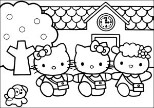 Hello Kitty à l'école avec ses amis