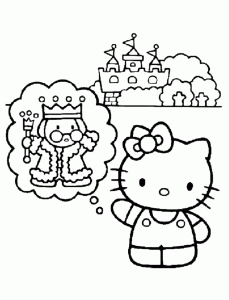 Coloriage de Hello Kitty à télécharger