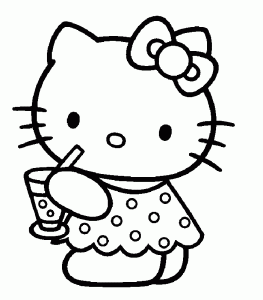Coloriage de Hello Kitty pour enfants