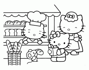 Coloriage de Hello Kitty à colorier pour enfants