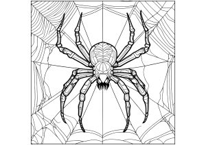 Belle araignée dans sa toile