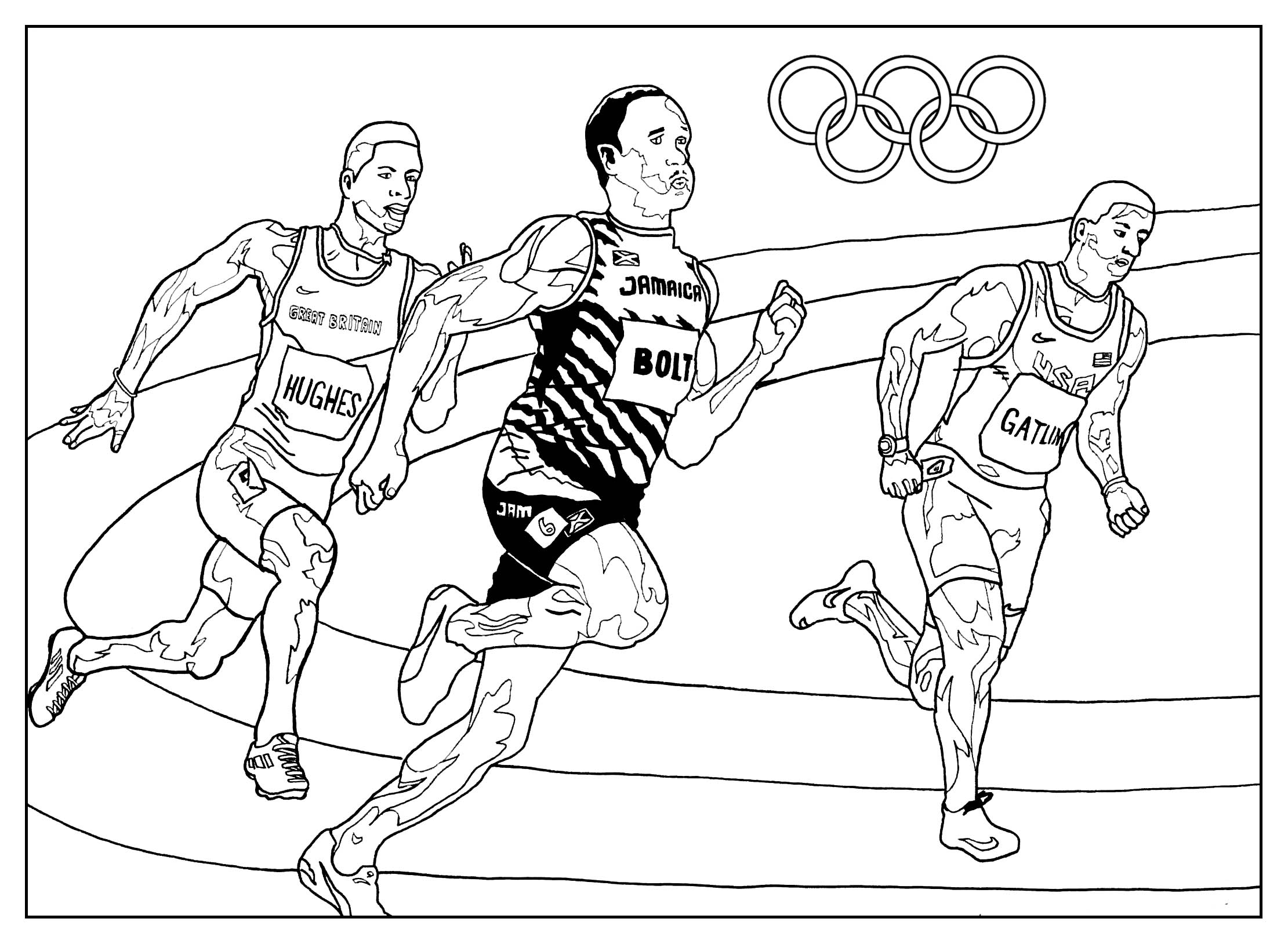 Coloriage Jeux Olympiques : Athlétisme. Par Sofian