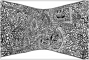 Dessin de Keith Haring gratuit à télécharger et colorier