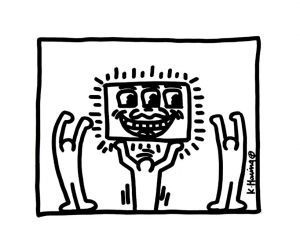 Image de Keith Haring à imprimer et colorier