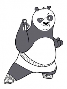 Dessin de Kung Fu Panda gratuit à imprimer et colorier