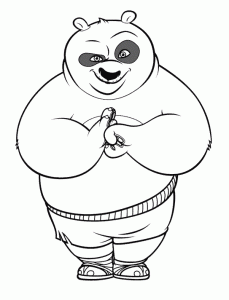 Coloriage de Kung Fu Panda à télécharger