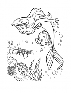 Ariel et ses amis sous l'océan