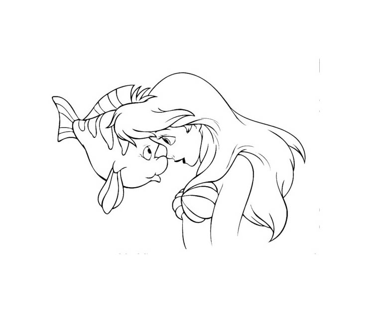 Ariel et son ami le homard Sébastien