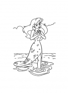Ariel la Petite Sirène à colorier