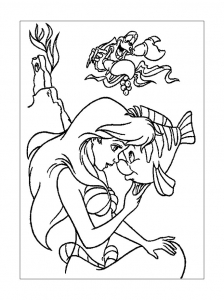 Ariel la Petite Sirène, avec Polochon (Disney)