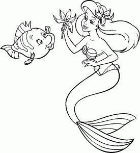 La Petite Sirène (Disney) : Ariel avec Polochon