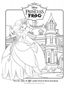 Image de La princesse et la grenouille à imprimer et colorier