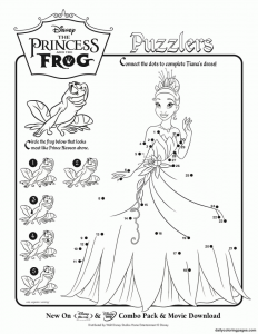 Coloriage de La princesse et la grenouille à colorier pour enfants