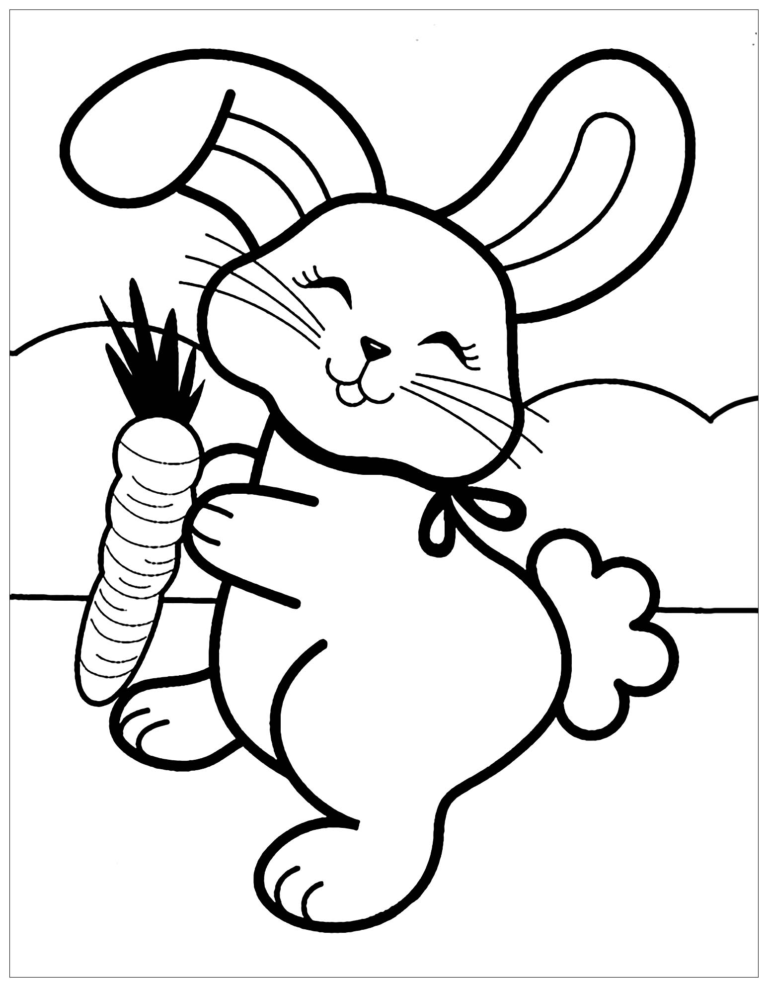 Lapin à Colorier Et Imprimer lapin de paques à colorier et imprimer ~ Galerie de couleurs d'images