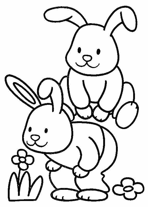 Coloriage de lapin pour enfants - Coloriage de lapins ...