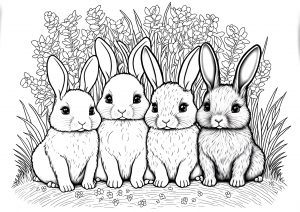 Quatre petits lapins