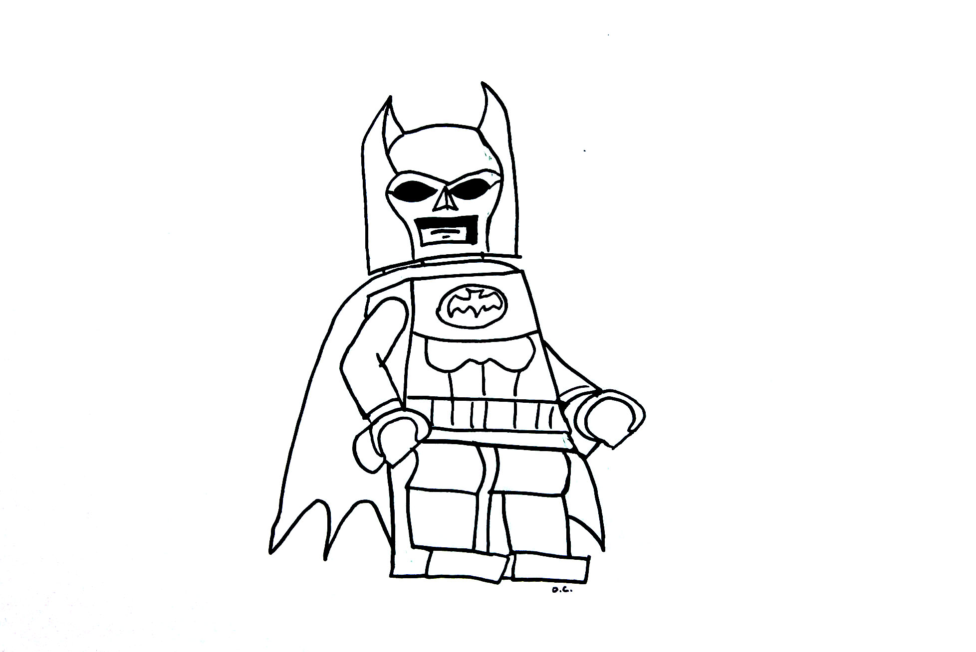 Coloriage de Batman en Lego