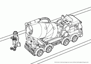 Coloriage lego camions