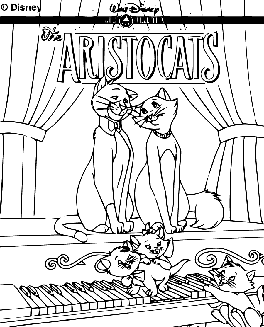 Duchesse et Thomas O'Malley : les chats de Disney à imprimer et colorier