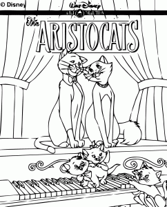 Dessin de Les aristochats gratuit à télécharger et colorier