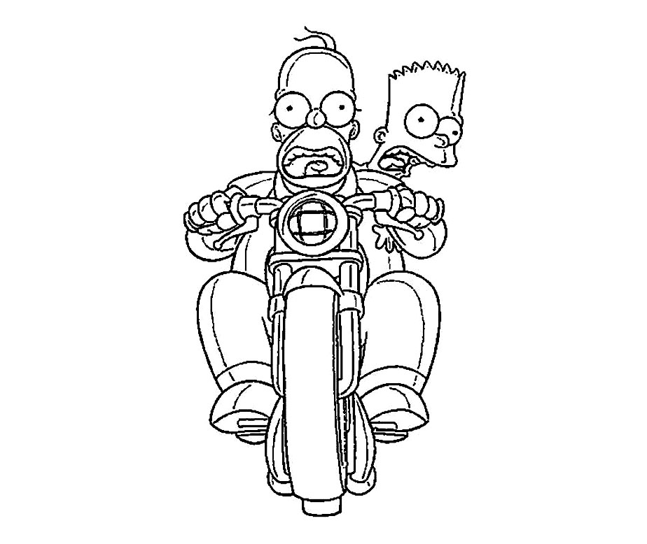 Dessin de Les Simpsons à télécharger et imprimer pour enfants
