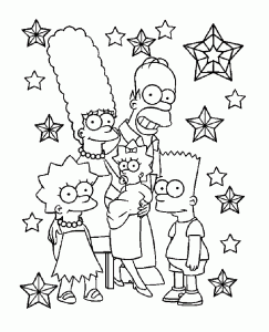 Dessin de Les Simpsons gratuit à imprimer et colorier