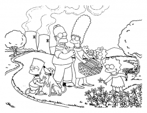 Coloriage de Les Simpsons à imprimer gratuitement