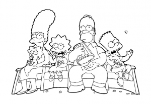 Coloriage de Les Simpsons pour enfants