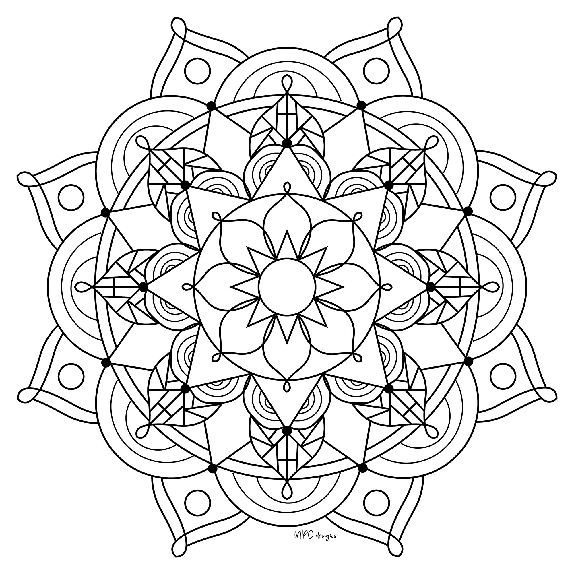 Mandala Gratuit Mpc Design 9 Coloriage Mandalas Pour Enfants
