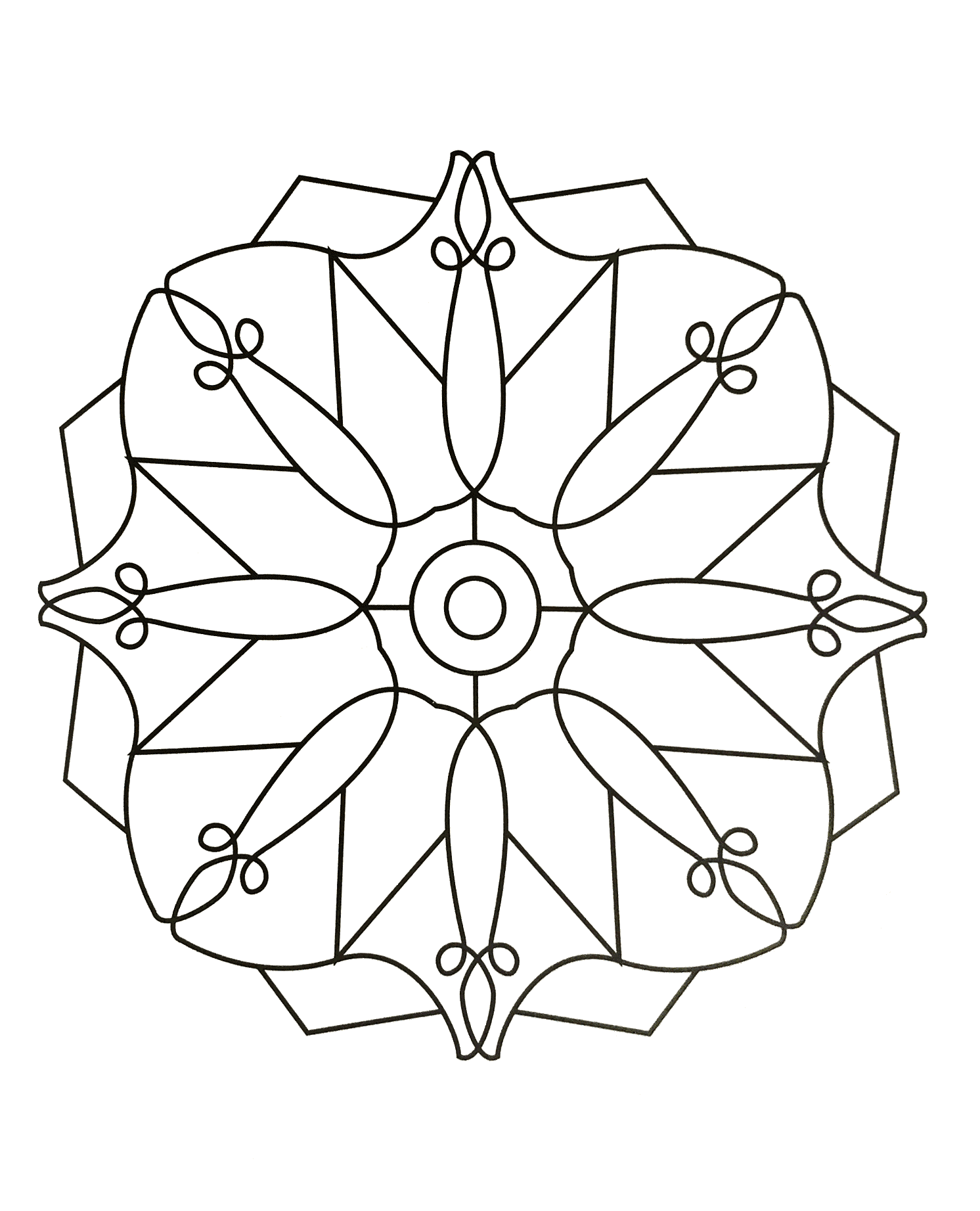 Mandala Coloring Pages With Thick Lines Coloring Pages