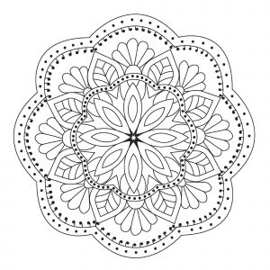 Mandala fleuri simple
