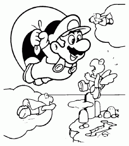 Coloriage de Mario bros à télécharger
