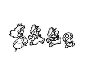 Image de Mario bros à télécharger et colorier