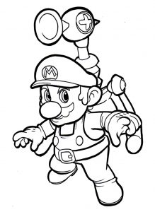 Coloriage de Mario bros pour enfants