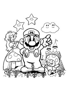 Coloriage Mario Bros Vintage - 2