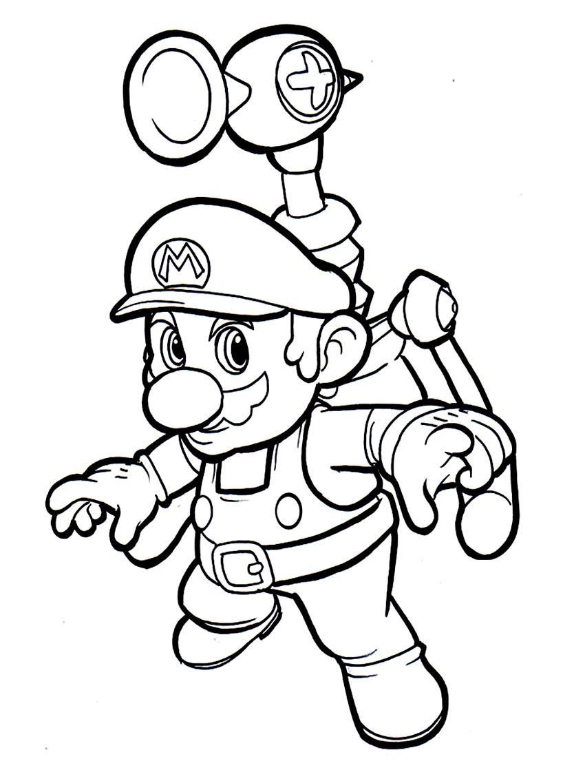 Coloriage Super Mario mario bros 9 Imprimer
