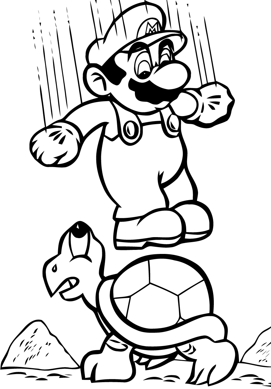 Super Mario coloriages mario bros 8 Imprimer