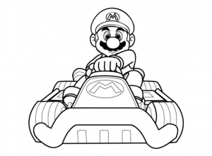 Coloriage de Mario Kart à télécharger