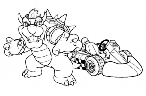 Coloriage de Mario Kart à imprimer gratuitement